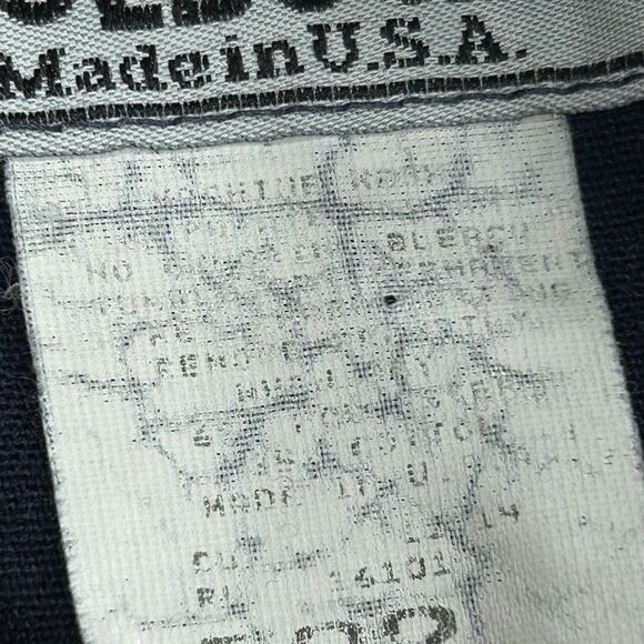 Vintage Roebucks Coverall Mens 50R Collared Snap Button Zip Pocket USA Blue - Picture 10 of 16